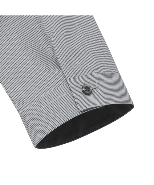 TOKYO SHIRTS（トウキョウシャツ）の「透け防止 形態安定ノーアイロン スキッパー 7分袖ビジネスワイシャツ（ビジネスシャツ・レディース・グレー・LL/M/L/XL/S）」の4枚目の写真