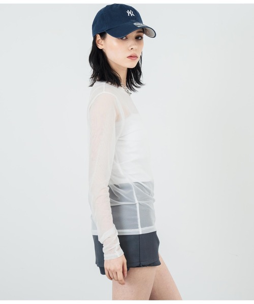 ANAP(アナップ)の「パワーメッシュ クルーネックロンT(Tシャツ/カットソー・レディース・ブラック/ホワイト・FREE)」の15枚目の写真