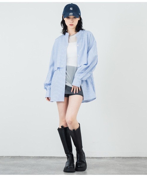 ANAP(アナップ)の「パワーメッシュ クルーネックロンT(Tシャツ/カットソー・レディース・ブラック/ホワイト・FREE)」の5枚目の写真
