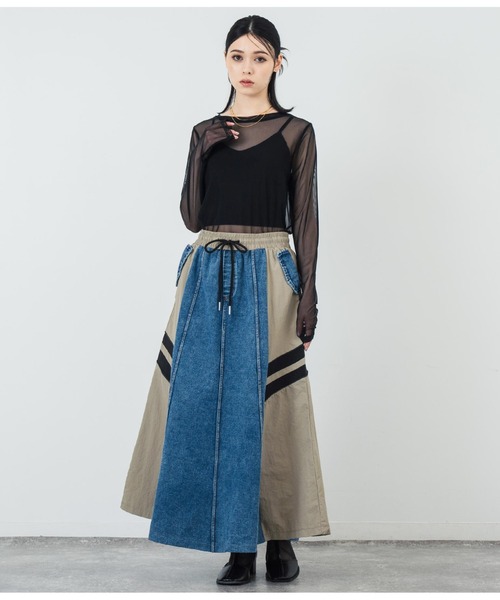 ANAP(アナップ)の「パワーメッシュ クルーネックロンT(Tシャツ/カットソー・レディース・ブラック/ホワイト・FREE)」の17枚目の写真