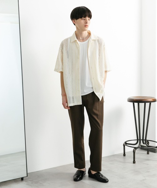 SENSE OF PLACE by URBAN RESEARCH（センスオブプレイスバイアーバンリサーチ）の「ダブルタックテーパードパンツ（その他パンツ・メンズ・ブラック/ライトベージュ/チャコールグレー/ブラウン・SMALL/MEDIUM/LARGE）」の20枚目の写真