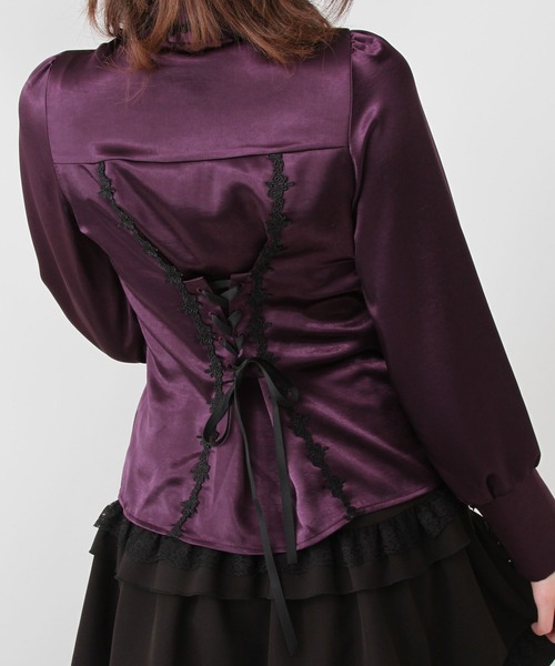 DearMyLove（ディアマイラブ）の「ゴシック風バラレースフリルブラウス（シャツ/ブラウス・レディース・ブラック/ボルドー/パープル・MEDIUM/LARGE/LL/3L）」の17枚目の写真