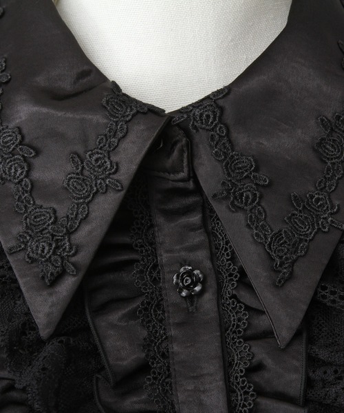 DearMyLove（ディアマイラブ）の「ゴシック風バラレースフリルブラウス（シャツ/ブラウス・レディース・ブラック/ボルドー/パープル・MEDIUM/LARGE/LL/3L）」の22枚目の写真