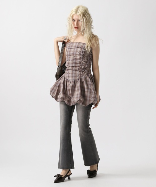 FOREVER 21（フォーエバー トゥエンティーワン）の「【2025SS】バルーンキャミワンピース（ワンピース・レディース・オフホワイト/ブラック/ブラウン/ドット・SMALL/MEDIUM）」の6枚目の写真