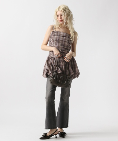 FOREVER 21（フォーエバー トゥエンティーワン）の「【2025SS】バルーンキャミワンピース（ワンピース・レディース・オフホワイト/ブラック/ブラウン/ドット・SMALL/MEDIUM）」の7枚目の写真