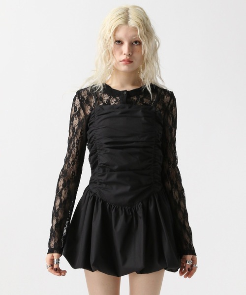 FOREVER 21（フォーエバー トゥエンティーワン）の「【2025SS】バルーンキャミワンピース（ワンピース・レディース・オフホワイト/ブラック/ブラウン/ドット・SMALL/MEDIUM）」の19枚目の写真