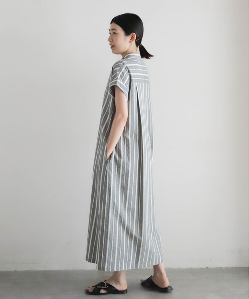 ストライプーシャンブレー スキッパーワンピース | NOMBRE IMPAIR