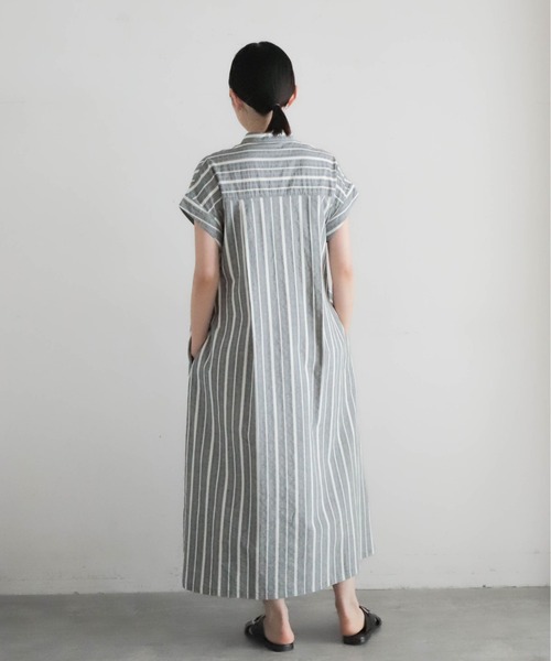 ストライプーシャンブレー スキッパーワンピース | NOMBRE IMPAIR