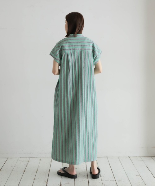 ストライプーシャンブレー スキッパーワンピース | NOMBRE IMPAIR