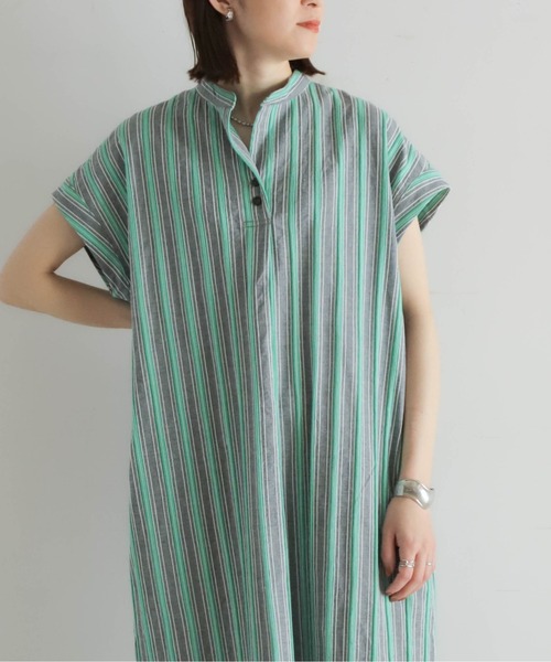 ストライプーシャンブレー スキッパーワンピース | NOMBRE IMPAIR