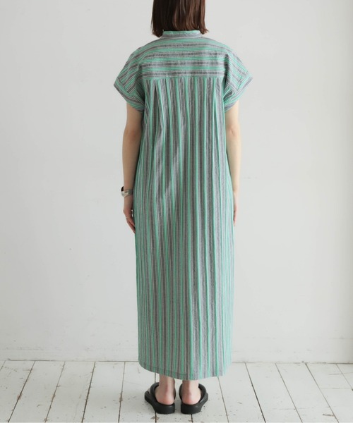 ストライプーシャンブレー スキッパーワンピース | NOMBRE IMPAIR