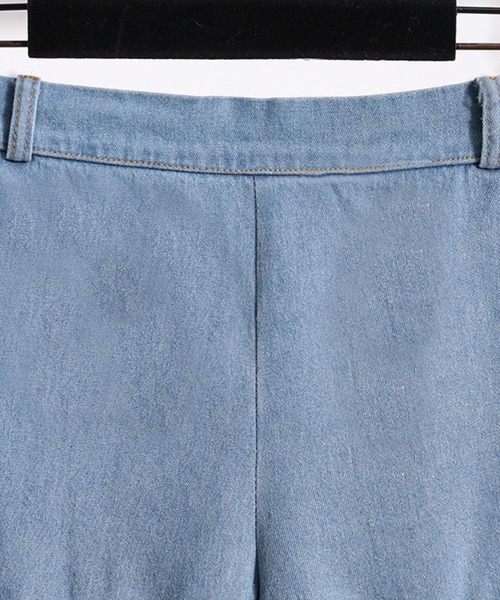 SPIGA(スピーガ)の「裾ペプラムキュロット(デニムパンツ・レディース・ネイビー/ブルー・SMALL/MEDIUM/LARGE)」の8枚目の写真