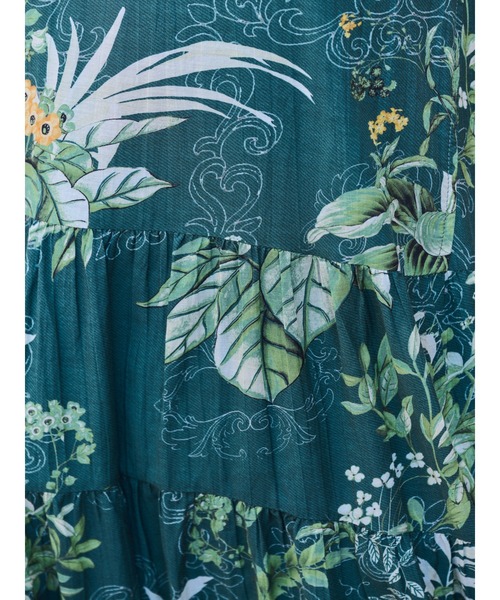 DOLLUPOOPS（ドールアップウップス）の「リーフプリントワンピース（ワンピース・レディース・チャコールグレー/グリーン・38）」の13枚目の写真