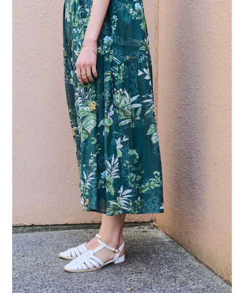 DOLLUPOOPS（ドールアップウップス）の「リーフプリントワンピース（ワンピース・レディース・チャコールグレー/グリーン・38）」の15枚目の写真