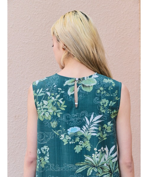 DOLLUPOOPS（ドールアップウップス）の「リーフプリントワンピース（ワンピース・レディース・チャコールグレー/グリーン・38）」の17枚目の写真