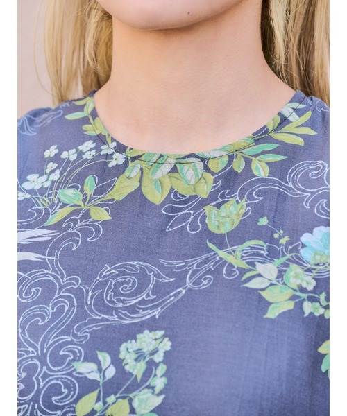 DOLLUPOOPS（ドールアップウップス）の「リーフプリントワンピース（ワンピース・レディース・チャコールグレー/グリーン・38）」の21枚目の写真