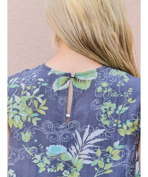 DOLLUPOOPS（ドールアップウップス）の「リーフプリントワンピース（ワンピース・レディース・チャコールグレー/グリーン・38）」の7枚目の写真