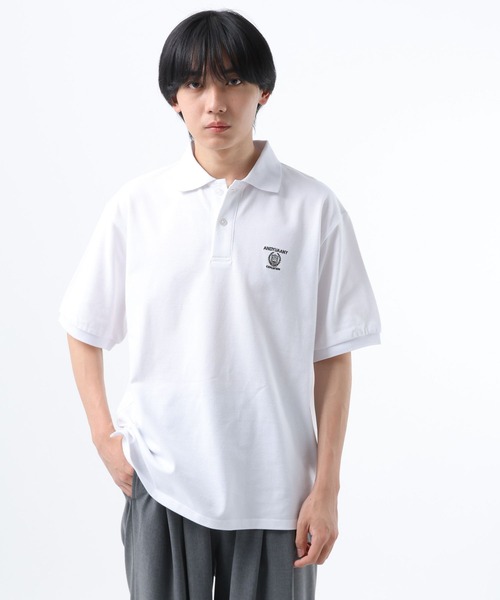 GLOBAL WORK（グローバルワーク）の「カレッジ刺繍ポロシャツ/AND YUA ANY/452258（ポロシャツ・キッズ・ネイビー/チャコール/オフホワイト・FREE）」の2枚目の写真