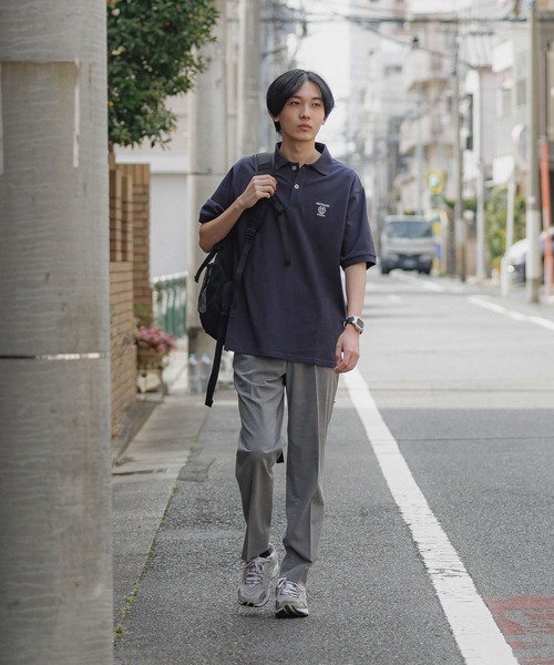 GLOBAL WORK（グローバルワーク）の「カレッジ刺繍ポロシャツ/AND YUA ANY/452258（ポロシャツ・キッズ・ネイビー/チャコール/オフホワイト・FREE）」の11枚目の写真