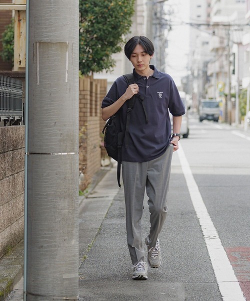 GLOBAL WORK（グローバルワーク）の「カレッジ刺繍ポロシャツ/AND YUA ANY/452258（ポロシャツ・キッズ・ネイビー/チャコール/オフホワイト・FREE）」の12枚目の写真