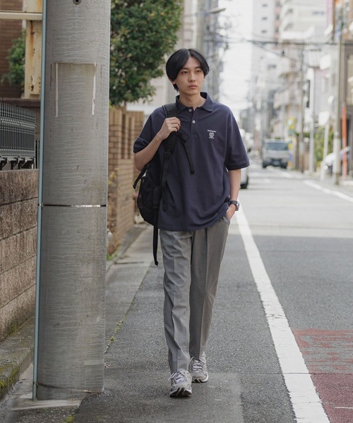 GLOBAL WORK（グローバルワーク）の「カレッジ刺繍ポロシャツ/AND YUA ANY/452258（ポロシャツ・キッズ・ネイビー/チャコール/オフホワイト・FREE）」の13枚目の写真