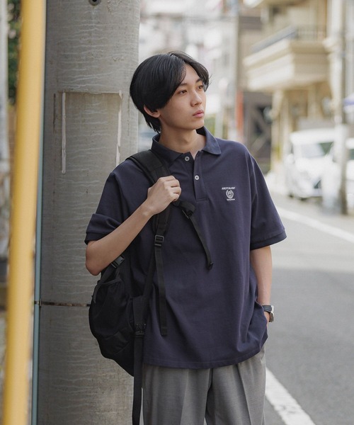 GLOBAL WORK（グローバルワーク）の「カレッジ刺繍ポロシャツ/AND YUA ANY/452258（ポロシャツ・キッズ・ネイビー/チャコール/オフホワイト・FREE）」の17枚目の写真