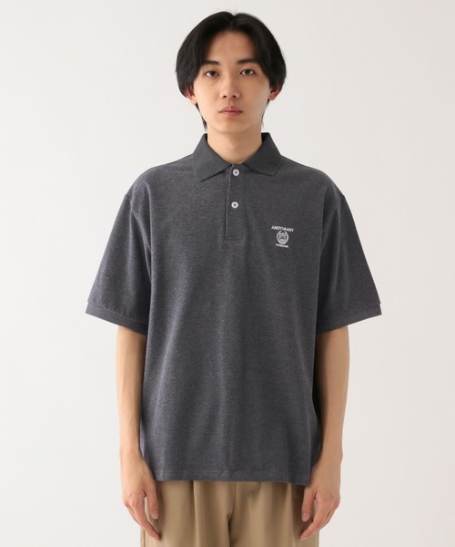 GLOBAL WORK（グローバルワーク）の「カレッジ刺繍ポロシャツ/AND YUA ANY/452258（ポロシャツ・キッズ・ネイビー/チャコール/オフホワイト・FREE）」の4枚目の写真