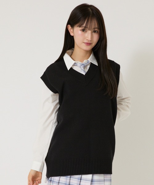 WEGO/【25年春夏新作】無地ニットベスト（ベスト）｜WEGO
