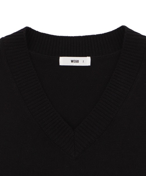 WEGO（ウィゴー）の「WEGO/無地ニットベスト（ベスト・レディース・杢グレー/ブラック/ベージュ/ネイビー/ワイン/オフホワイト・FREE）」の18枚目の写真