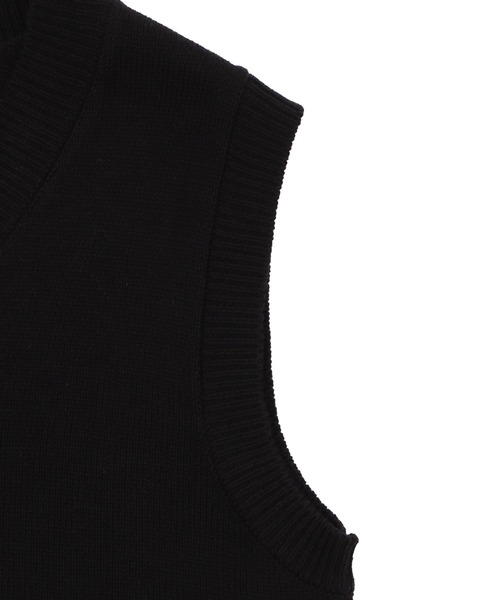 WEGO（ウィゴー）の「WEGO/無地ニットベスト（ベスト・レディース・杢グレー/ブラック/ベージュ/ネイビー/ワイン/オフホワイト・FREE）」の19枚目の写真