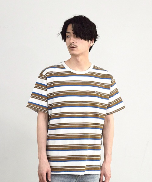 セール】ダメージ加工ボーダーTシャツ（Tシャツ/カットソー