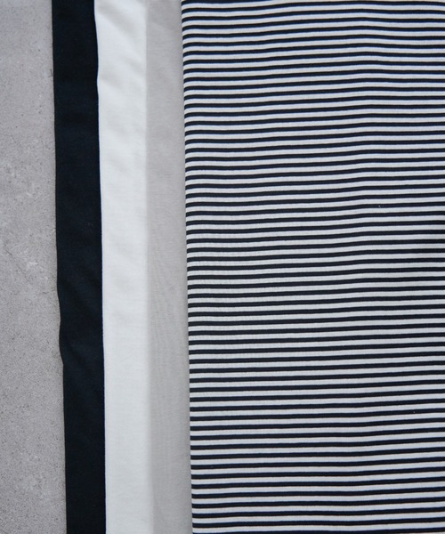 PUAL CE CIN（ピュアルセシン）の「汗シミ防止ワンポイントロゴフレンチスリーブTシャツ（Tシャツ/カットソー・レディース・ブラック/グレイッシュベージュ/オフホワイト/ブラック系その他・FREE）」の5枚目の写真