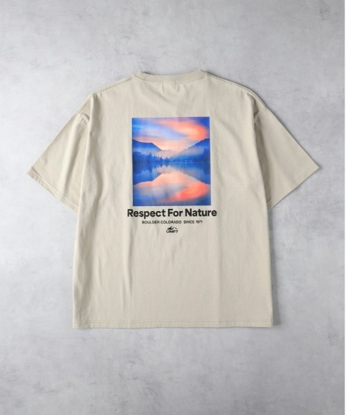 CAMP7（キャンプセブン）の「【CAMP7】バックフォトプリントＴシャツ（Tシャツ/カットソー・メンズ・ブラック/ホワイト/ベージュ・L/XL/M）」の3枚目の写真