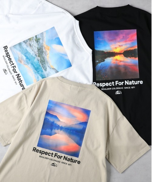CAMP7（キャンプセブン）の「【CAMP7】バックフォトプリントＴシャツ（Tシャツ/カットソー・メンズ・ブラック/ホワイト/ベージュ・L/XL/M）」の19枚目の写真