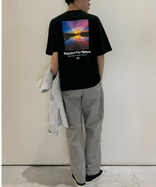 CAMP7（キャンプセブン）の「【CAMP7】バックフォトプリントＴシャツ（Tシャツ/カットソー・メンズ・ブラック/ホワイト/ベージュ・L/XL/M）」の5枚目の写真