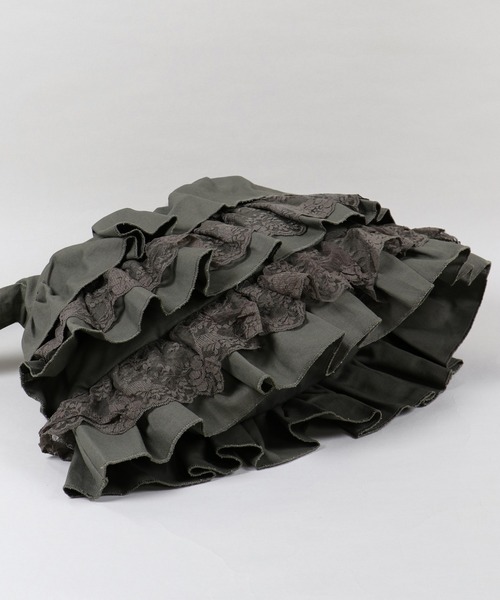 SPINNS（スピンズ）の「ショルダーバッグ/3段レース/NEO森ガール（ショルダーバッグ・レディース・カーキ・ONESIZE）」の4枚目の写真