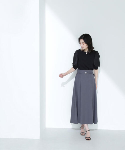 【お色違い】ナチュラルビューティーベーシック　切替マキシフレアスカート NATURAL BEAUTY BASIC｜切替フレアマキシスカート | Rakuten