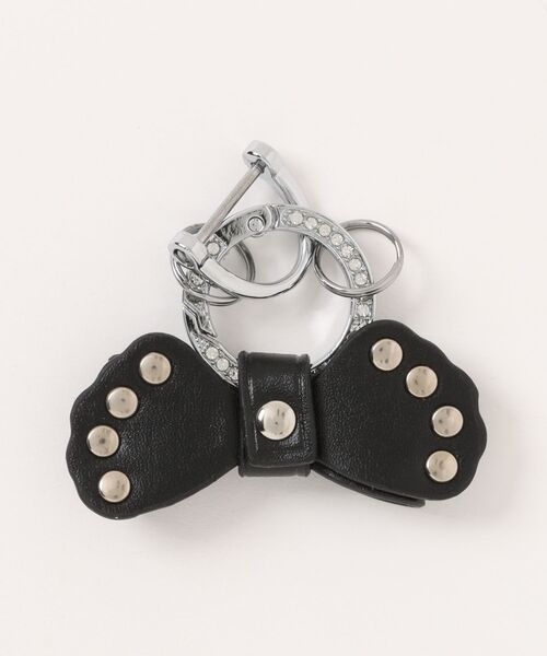 TONE SELECT GOODS（トーンセレクトグッズ）の「【float】リボン シルバーリング ラインストーン キーリング/キーケース【6色展開】（キーケース/キーアクセサリー・レディース・モスグリーン/ブルーグレー/オフホワイト/レッド/ブラック/ライトピンク・FREE）」の8枚目の写真