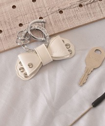 TONE SELECT GOODS | 【float】リボン シルバーリング ラインストーン キーリング/キーケース【6色展開】(キーケース/キーアクセサリー)