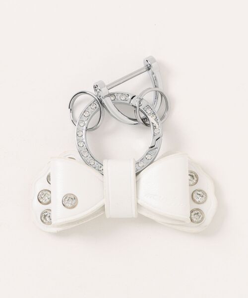 TONE SELECT GOODS（トーンセレクトグッズ）の「【float】リボン シルバーリング ラインストーン キーリング/キーケース【6色展開】（キーケース/キーアクセサリー・レディース・モスグリーン/ブルーグレー/オフホワイト/レッド/ブラック/ライトピンク・FREE）」の12枚目の写真