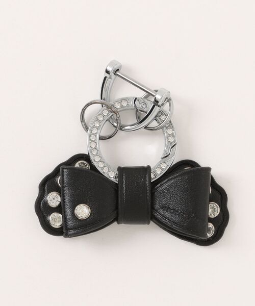 TONE SELECT GOODS（トーンセレクトグッズ）の「【float】リボン シルバーリング ラインストーン キーリング/キーケース【6色展開】（キーケース/キーアクセサリー・レディース・モスグリーン/ブルーグレー/オフホワイト/レッド/ブラック/ライトピンク・FREE）」の9枚目の写真