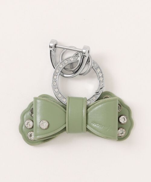 TONE SELECT GOODS（トーンセレクトグッズ）の「【float】リボン シルバーリング ラインストーン キーリング/キーケース【6色展開】（キーケース/キーアクセサリー・レディース・モスグリーン/ブルーグレー/オフホワイト/レッド/ブラック/ライトピンク・FREE）」の21枚目の写真