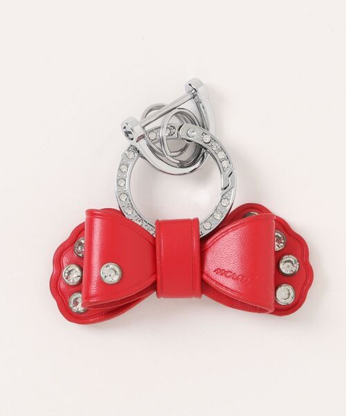 TONE SELECT GOODS（トーンセレクトグッズ）の「【float】リボン シルバーリング ラインストーン キーリング/キーケース【6色展開】（キーケース/キーアクセサリー・レディース・モスグリーン/ブルーグレー/オフホワイト/レッド/ブラック/ライトピンク・FREE）」の15枚目の写真