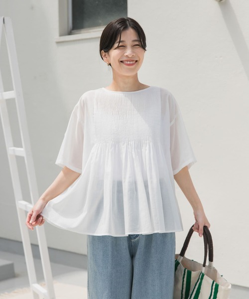 URBAN RESEARCH - UR ブラウス URBAN RESEARCH DOORS ブラウス シャツ 「UR TECH」ボイルサイド