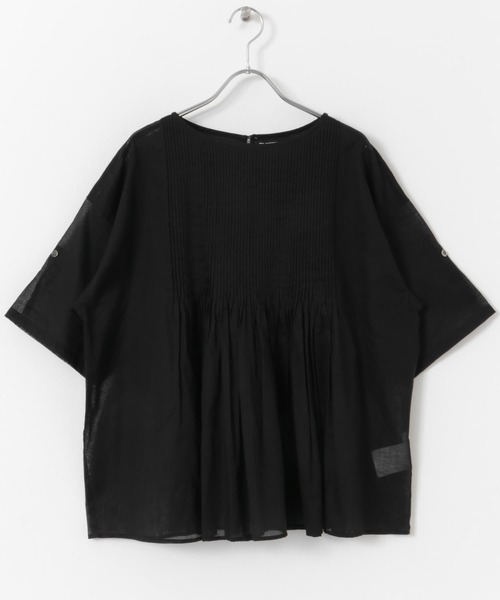 URBAN RESEARCH DOORS（アーバンリサーチドアーズ）の「『UR TECH』ボイルピンタックブラウス（シャツ/ブラウス・レディース・ブラック/オフホワイト/ライトカーキ・MEDIUM）」の12枚目の写真