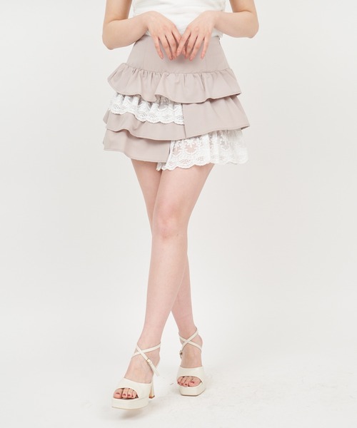 【関税込み】Meryll Rogge パープル ラッフル ミニスカート 関税込み】Meryll Rogge パープル ラッフル ミニスカート (ミニ