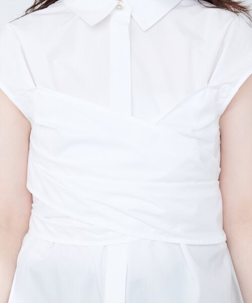 natural couture（ナチュラルクチュール）の「【WEB限定】フロントクロス2WAYシャツブラウス（シャツ/ブラウス・レディース・ネイビー/オフホワイト/ミント/ブルー系その他・FREE）」の11枚目の写真