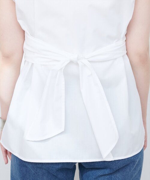 natural couture（ナチュラルクチュール）の「【WEB限定】フロントクロス2WAYシャツブラウス（シャツ/ブラウス・レディース・ネイビー/オフホワイト/ミント/ブルー系その他・FREE）」の10枚目の写真