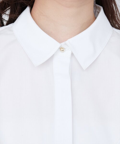 natural couture（ナチュラルクチュール）の「【WEB限定】フロントクロス2WAYシャツブラウス（シャツ/ブラウス・レディース・ネイビー/オフホワイト/ミント/ブルー系その他・FREE）」の9枚目の写真