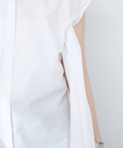 natural couture（ナチュラルクチュール）の「【WEB限定】フロントクロス2WAYシャツブラウス（シャツ/ブラウス・レディース・ネイビー/オフホワイト/ミント/ブルー系その他・FREE）」の6枚目の写真